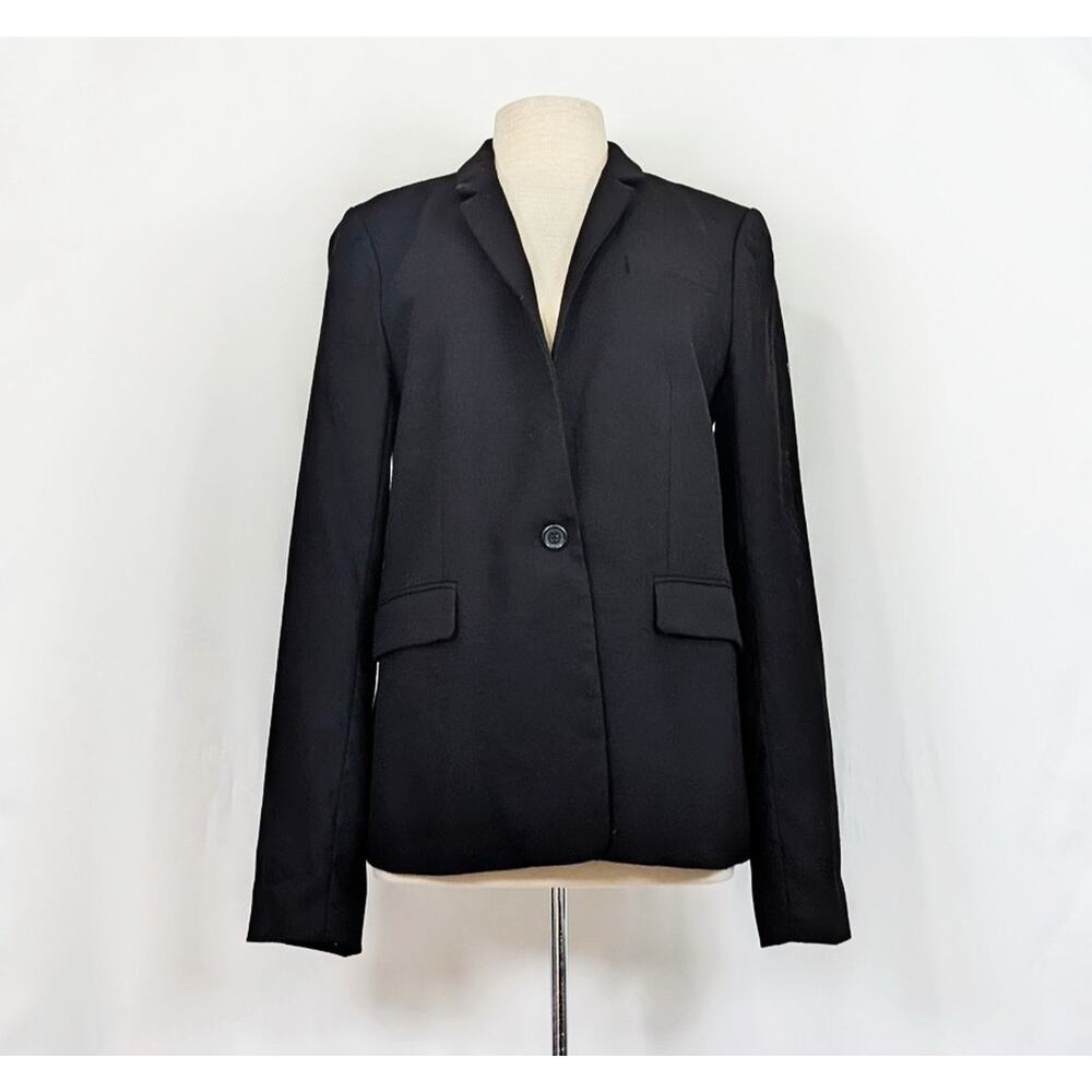 J. Crew Regent Blazer Black Wool Blend Jacket Women's Size 14T 14 Tall